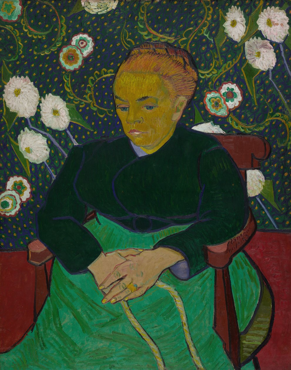 Madame Roulin vaggar vaggan La berceuse, 1889. av Vincent van Gogh