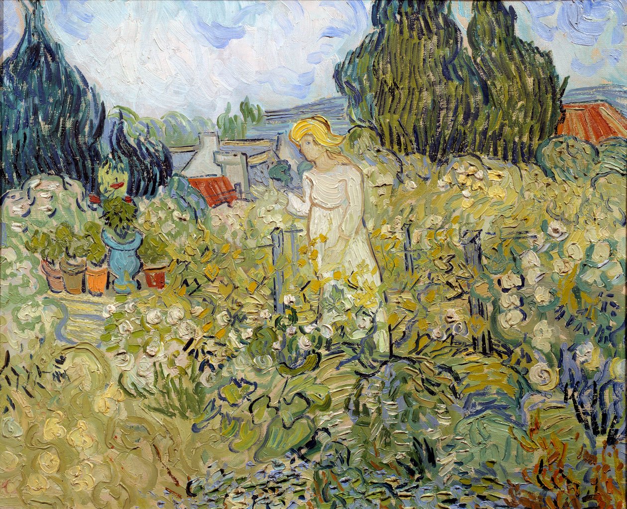 Mademoiselle Gachet i sin trädgård i Auvers sur Oise (Auvers-Sur-Oise) Målning av Vincent van Gogh (1853-1890) 1890 Sön. 0,46 x 0,55 m Paris, Orsay-museet av Vincent van Gogh
