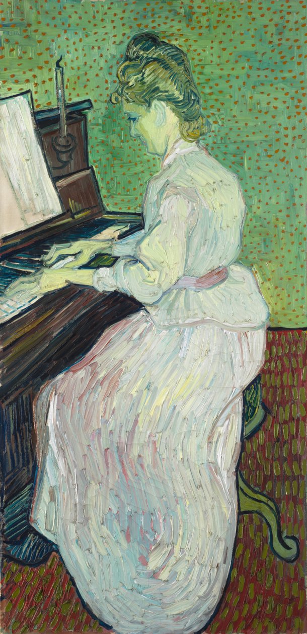 Marguerite Gachet vid pianot, 1890 av Vincent van Gogh