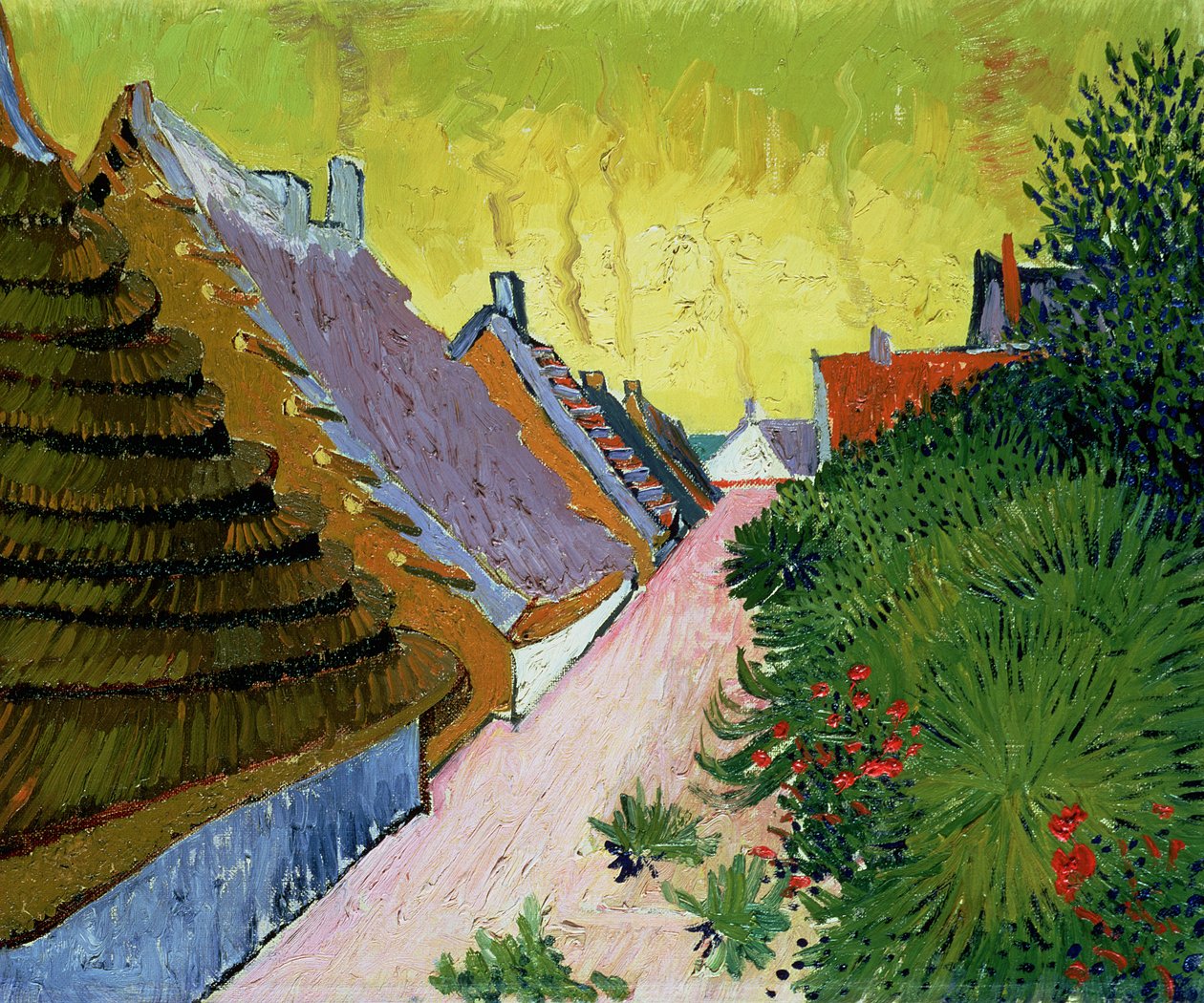 Bondgård i Saintes-Mairies, 1888 av Vincent van Gogh