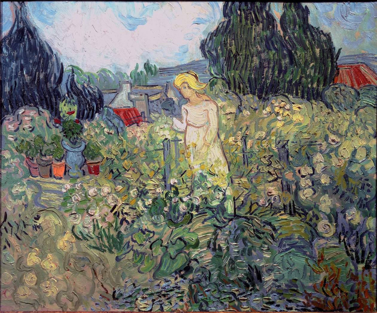 Miss Gachet i sin trädgård i Auvers sur Oise av Vincent van Gogh