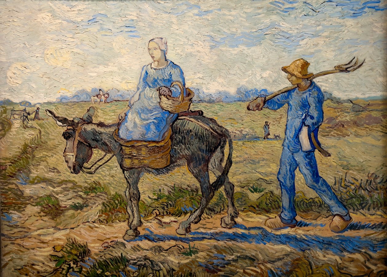 God morgon. På väg till jobbet (efter Millet) av Vincent van Gogh