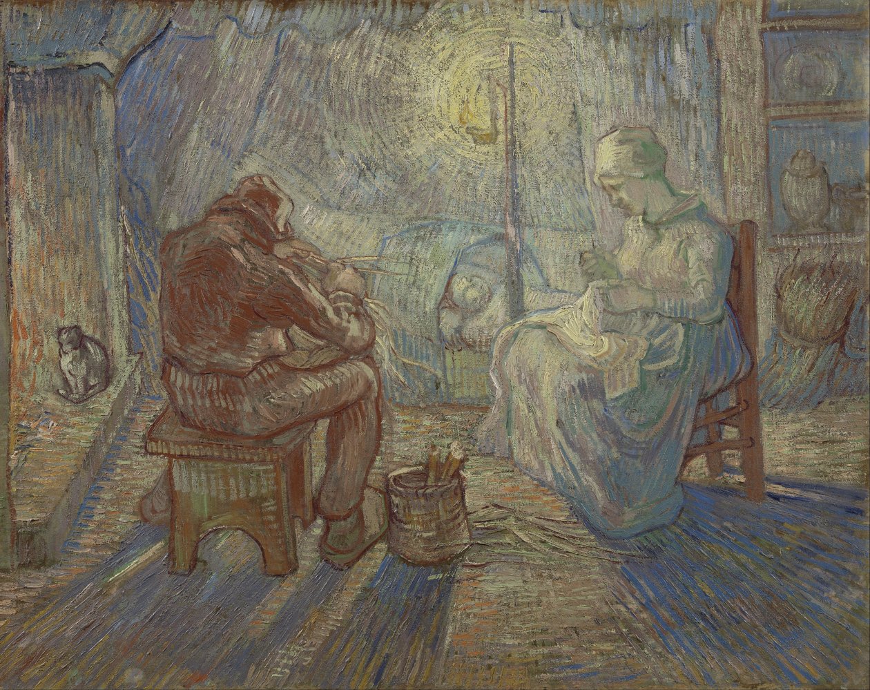 Natt (efter Millet) av Vincent van Gogh