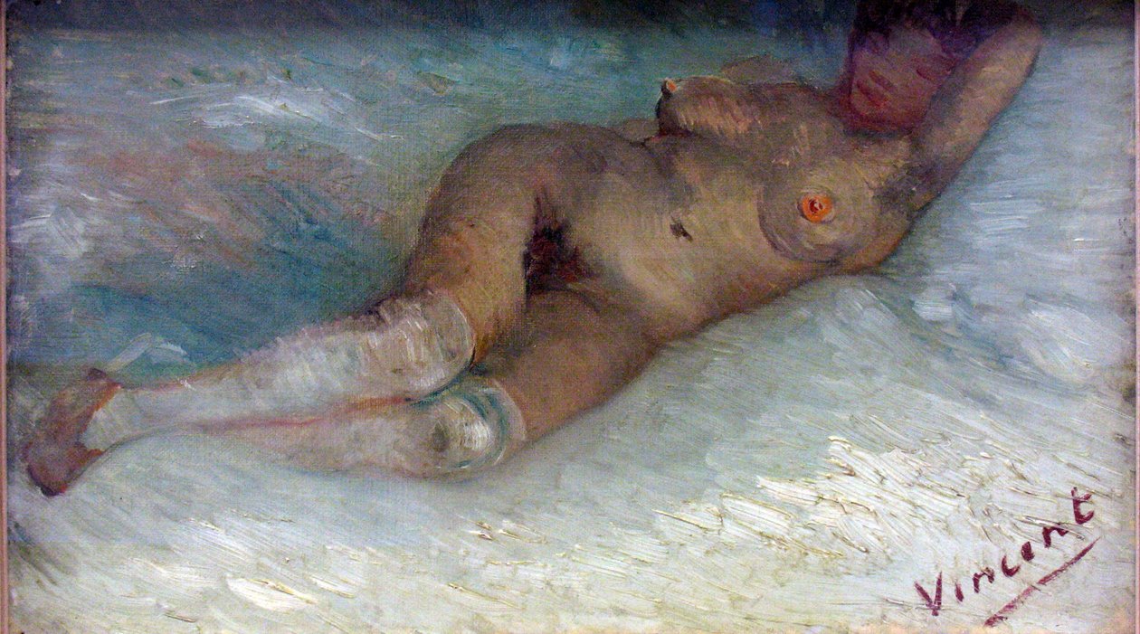 ""Nu couche"" (liggande naken) Peinture de Vincent van Gogh (1853-1890) 1887 krroller-muller Museum Otterlo, Pays-Bas av Vincent van Gogh