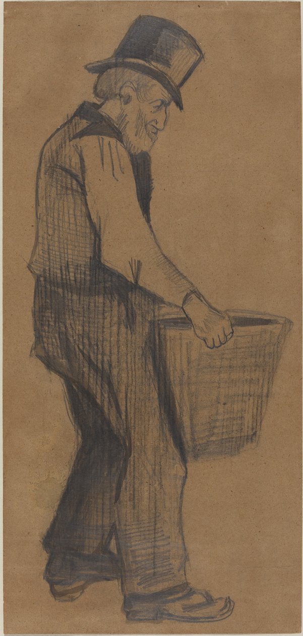 Gammal man som bär en hink av Vincent van Gogh