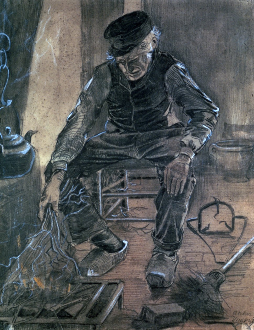 Old Man Kindling Wood, 1881 av Vincent van Gogh