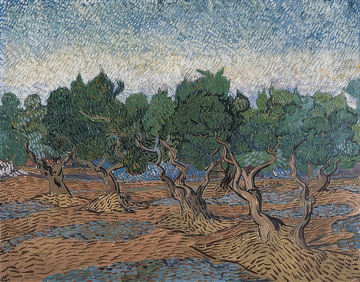 Olivlund. 1889 av Vincent van Gogh