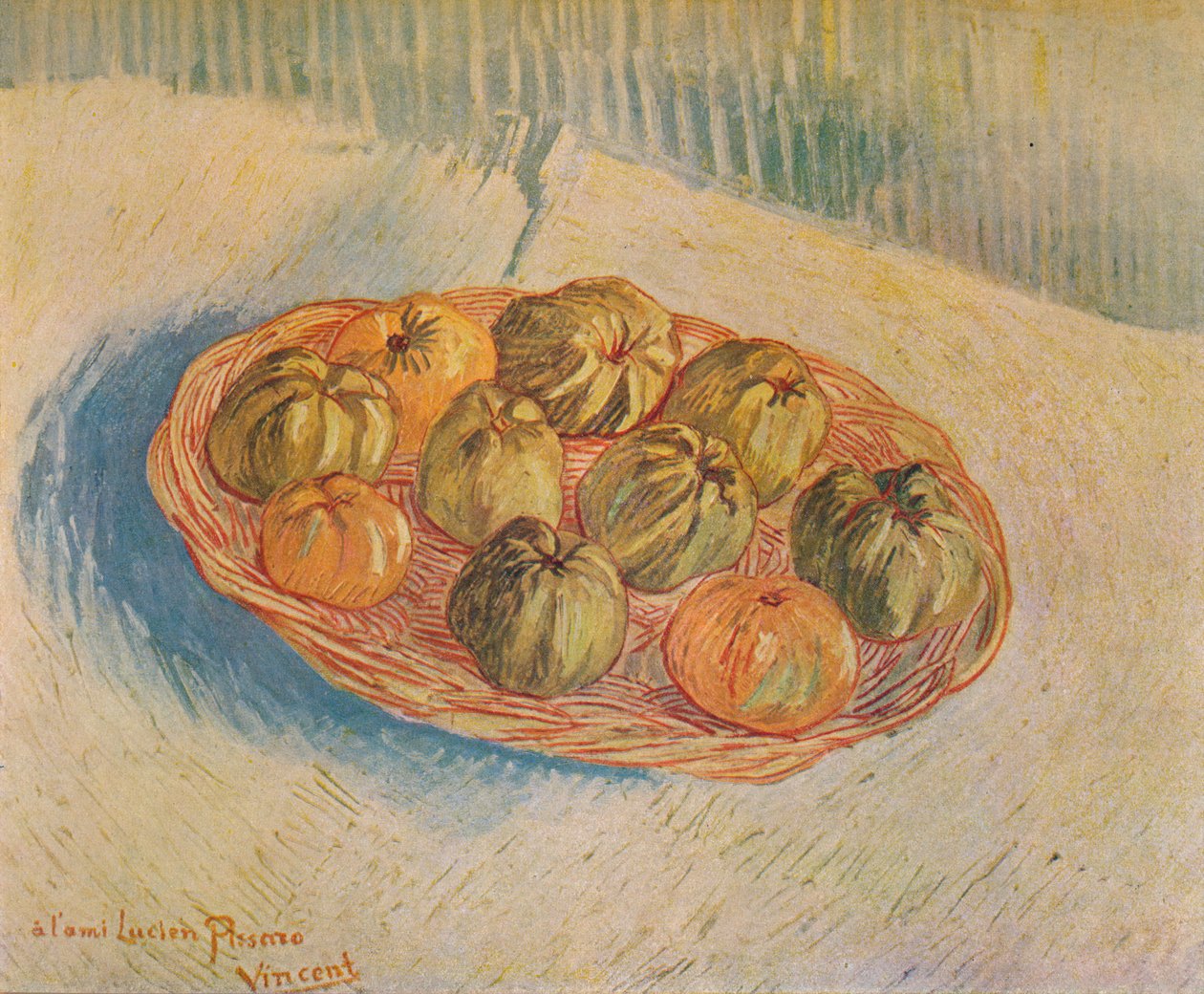 Korg fylld med äpplen, 1887 av Vincent van Gogh