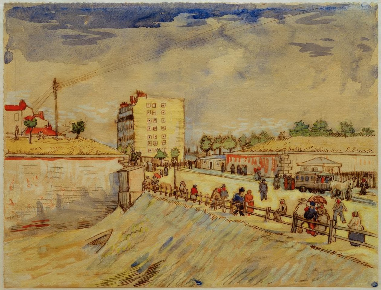 Paris stadsport av Vincent van Gogh