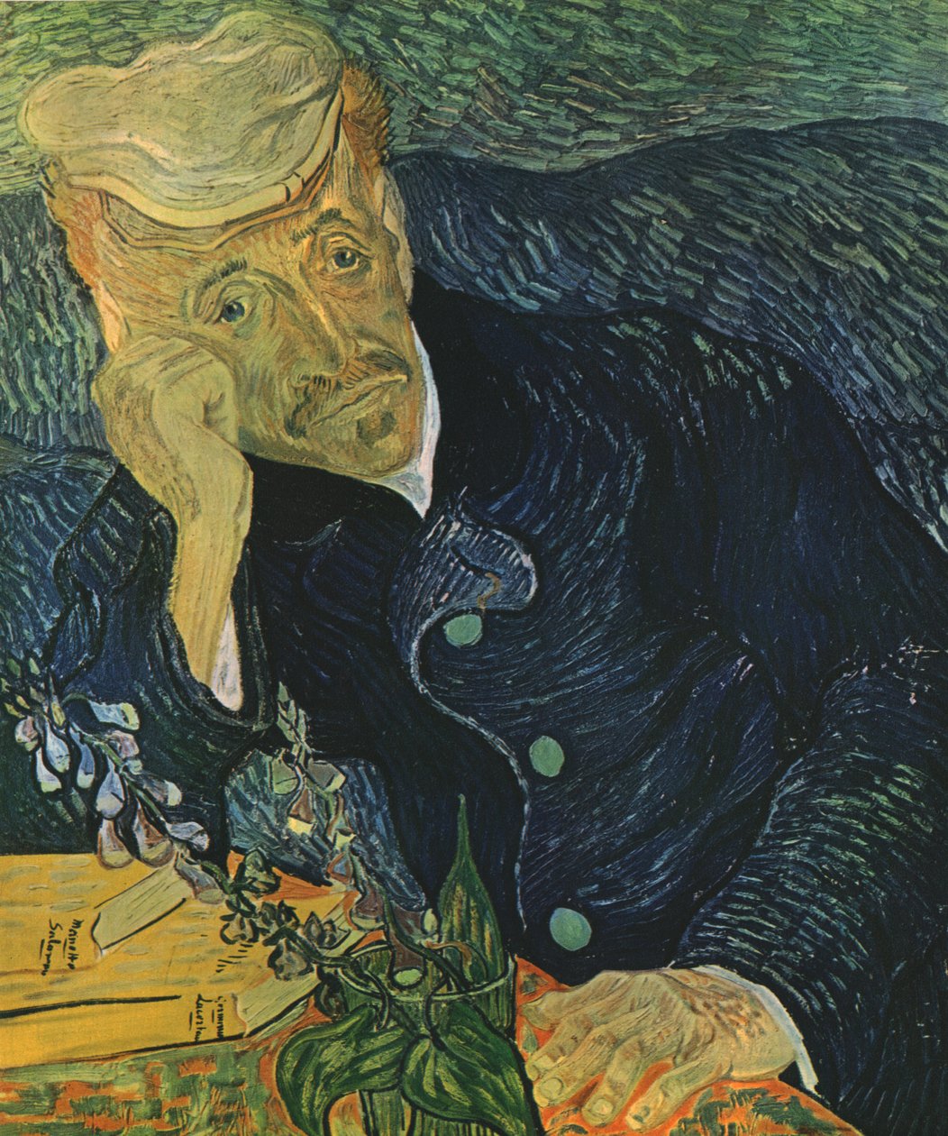 Porträtt av Dr Paul Gachet, juni 1890, 1947. av Vincent van Gogh