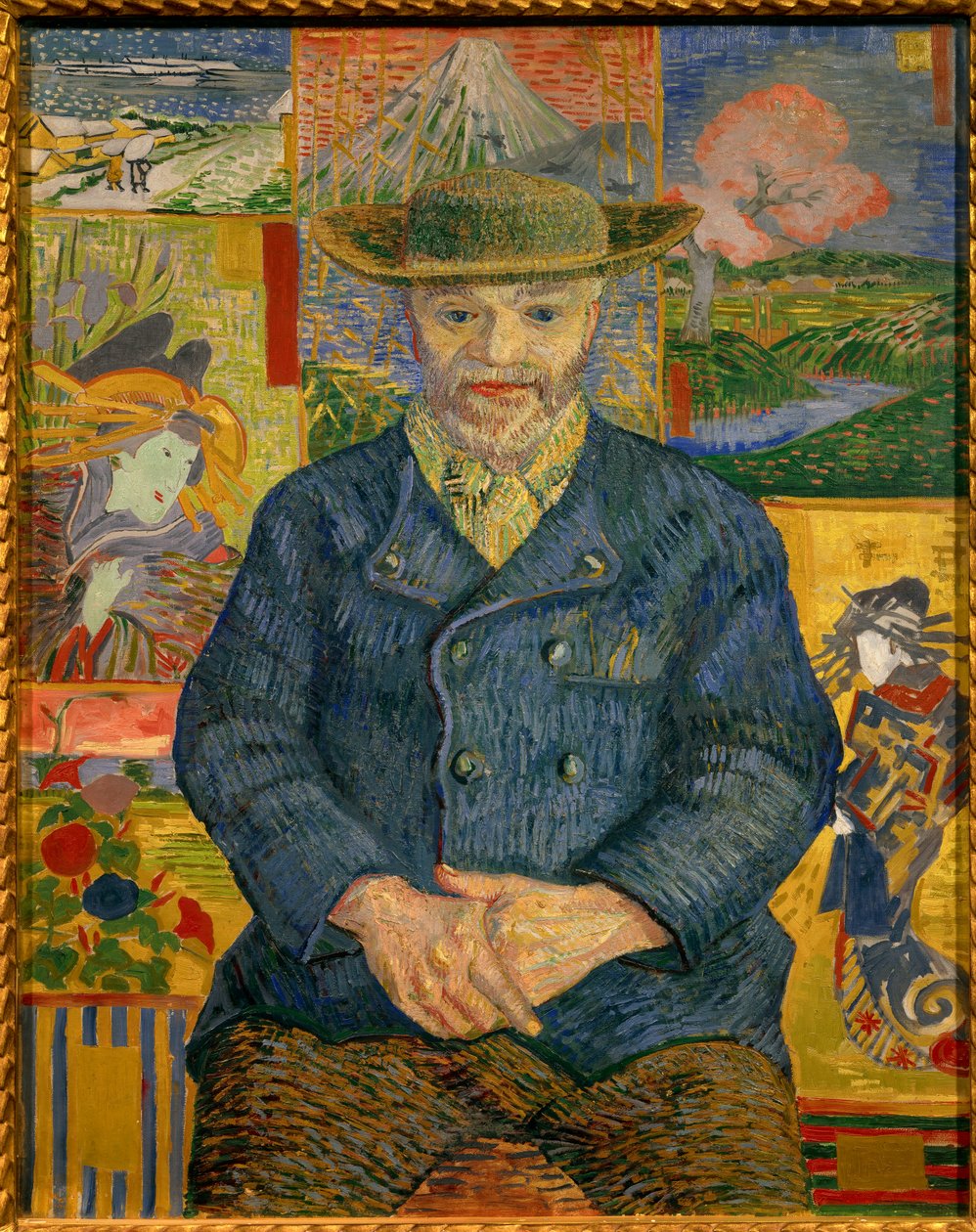 Porträtt av fader Tanguy målning av Vincent Van Gogh (1853-1890) 1887 Sön. 0,92x0,73 m Paris, musee Rodin - Porträtt av pappa Tanguy (Julien Tanguy av Vincent van Gogh