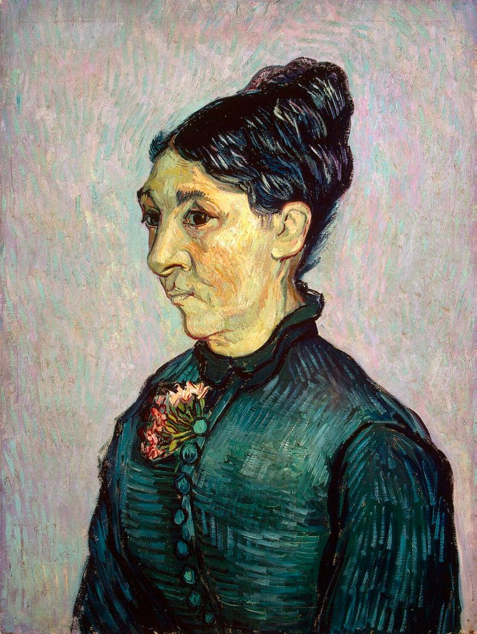 Porträtt av Madame Jeanne Lafuye Trabuc, 1889. av Vincent van Gogh