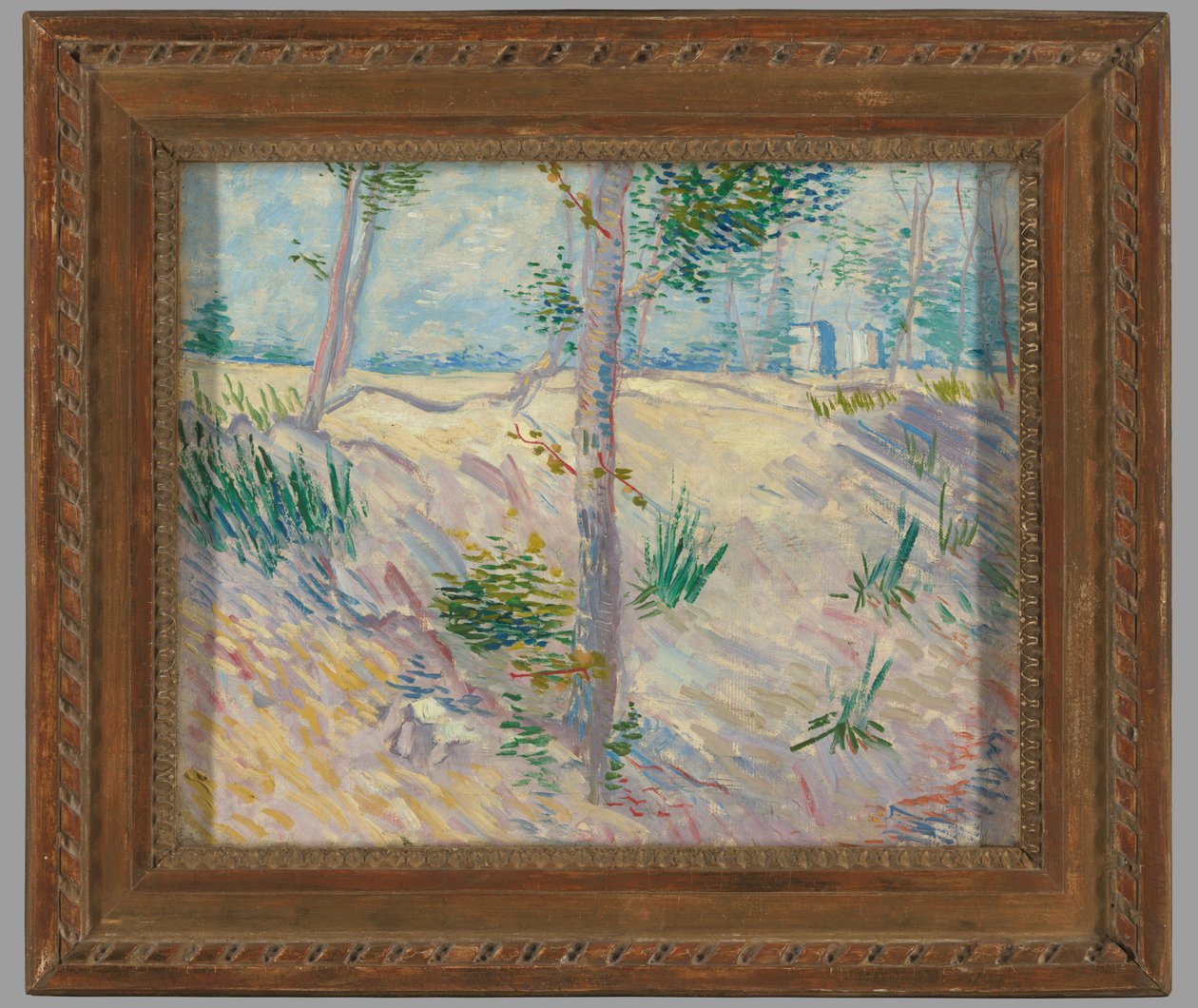 Flodstrand med träd av Vincent van Gogh