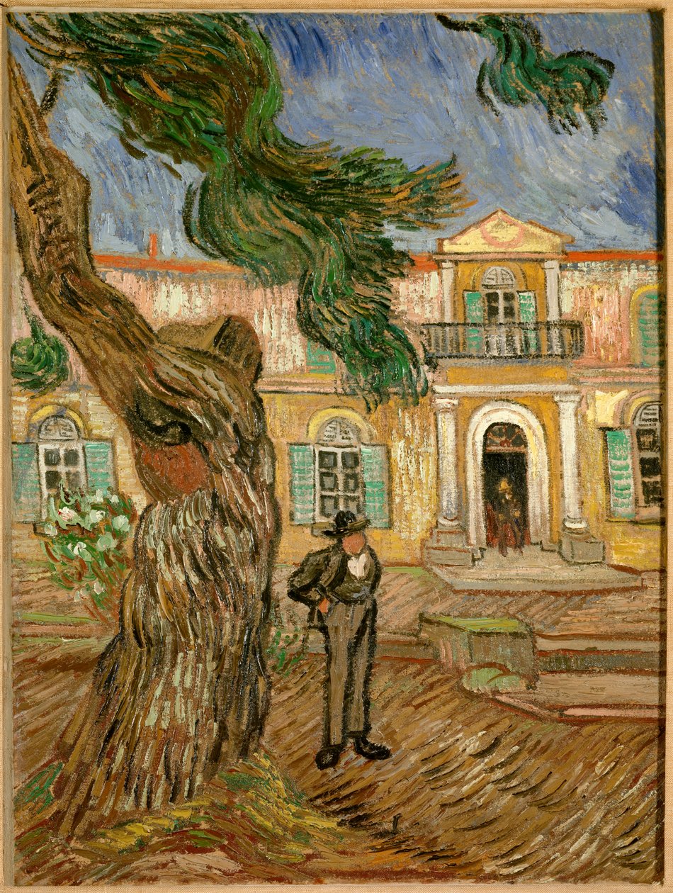 Saint Paul Hospital i Saint Remy de Provence (Saint-Remy-de-Provence). Målning av Vincent van Gogh (1853-1890) 1889 Sön. 0,63x0,48m. Paris, musee d