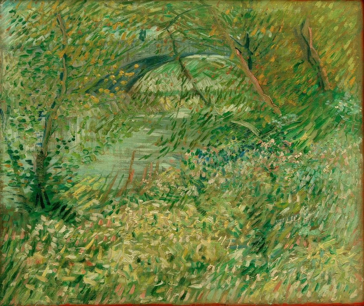 Seines stränder på våren vid Pont de Clichy av Vincent van Gogh