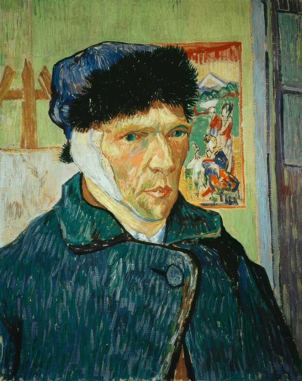 Självporträtt med bandagerat öra av Vincent van Gogh