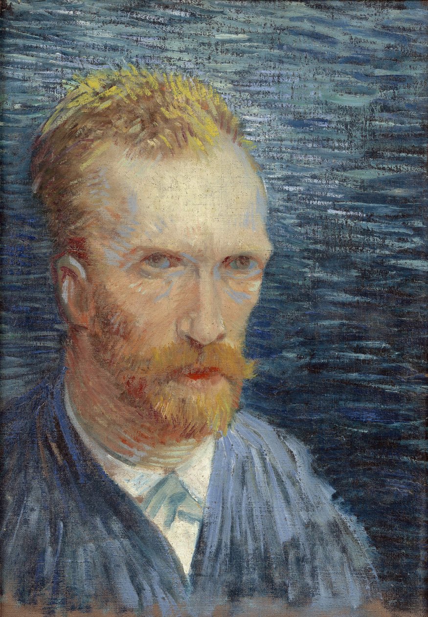 Självporträtt av Gogh, Vincent, van (1853-1890). Olja på duk, storlek: 43,2x31,3 av Vincent van Gogh
