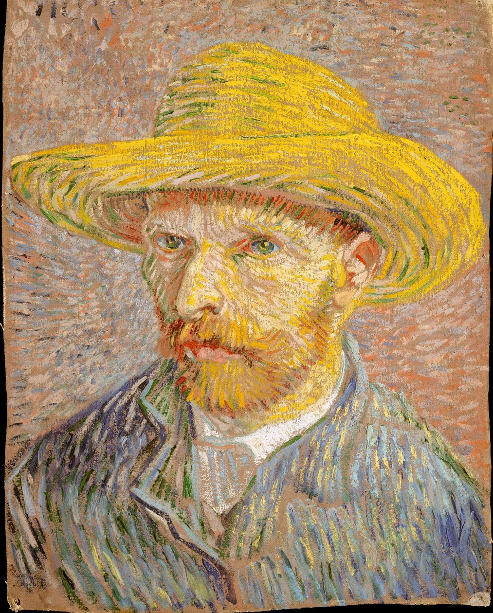 Självporträtt med halmhatt (framsida: Potatisskalerskan) av Vincent van Gogh