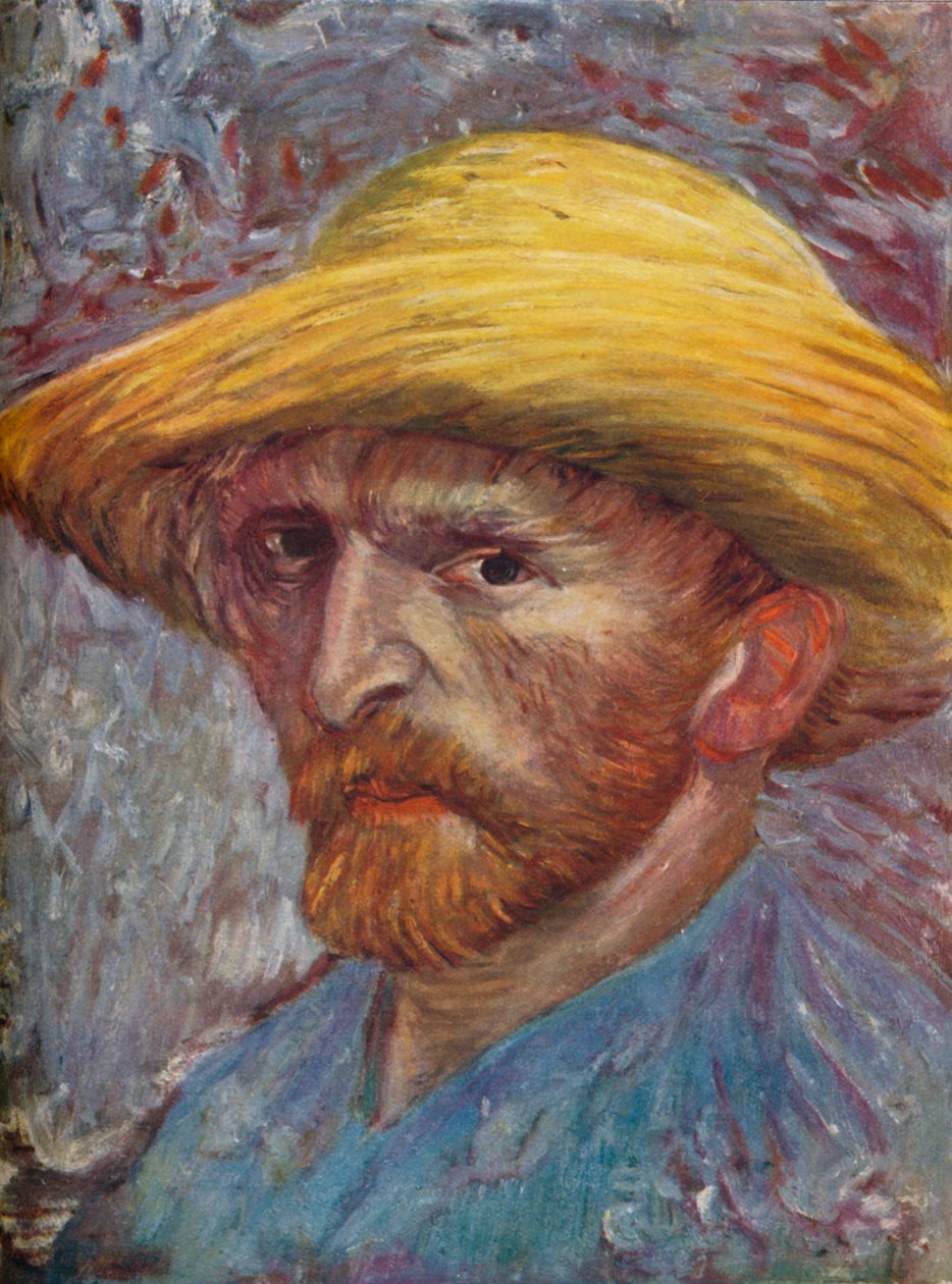 Självporträtt med stråhatt, 1887 av Vincent van Gogh