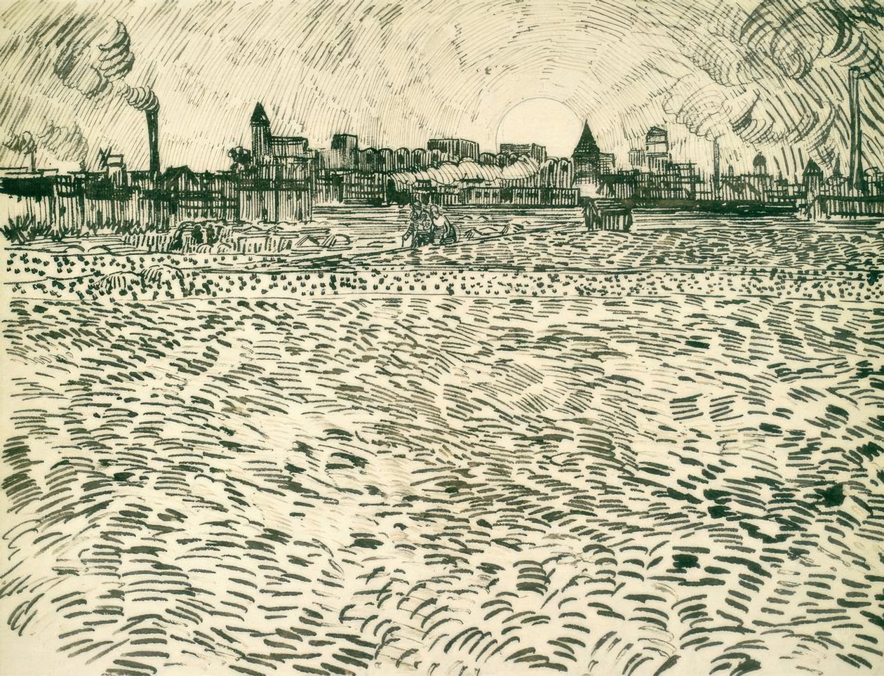 Sommarkväll nära Arles av Vincent van Gogh