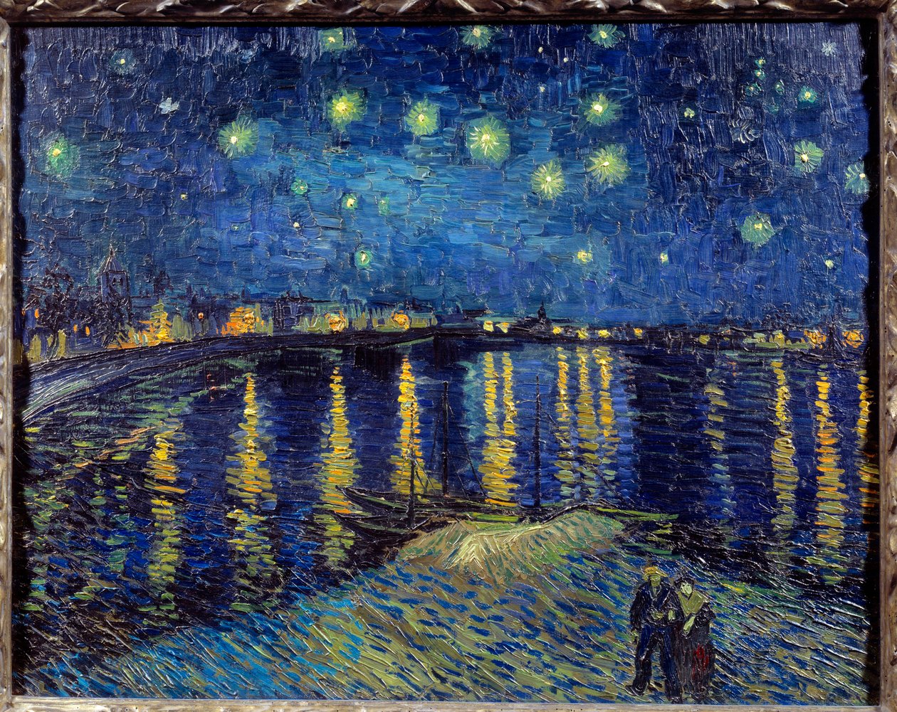 Stjärnklar natt över Rhône av Vincent van Gogh