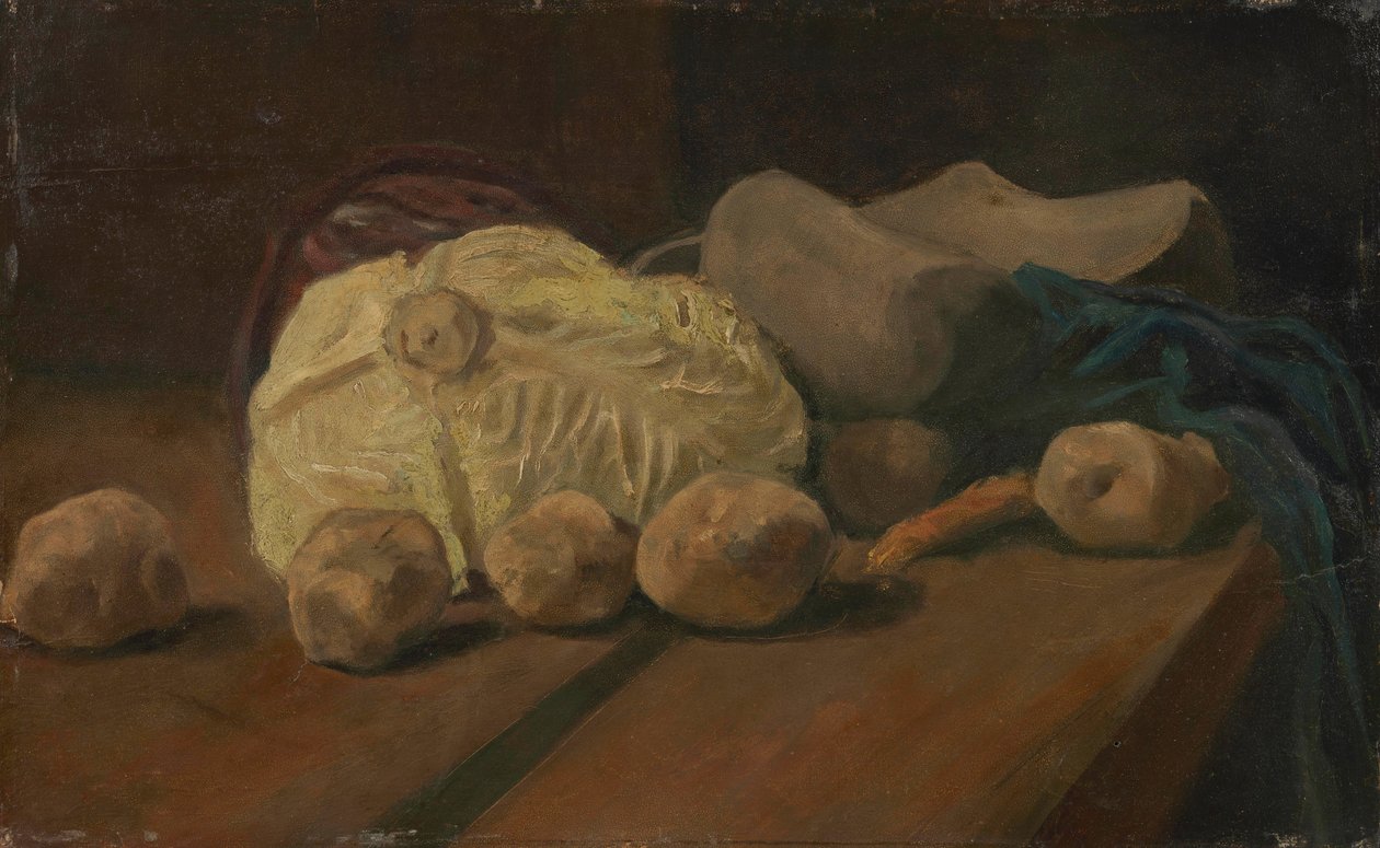Stilleben med kål och träskor av Vincent van Gogh