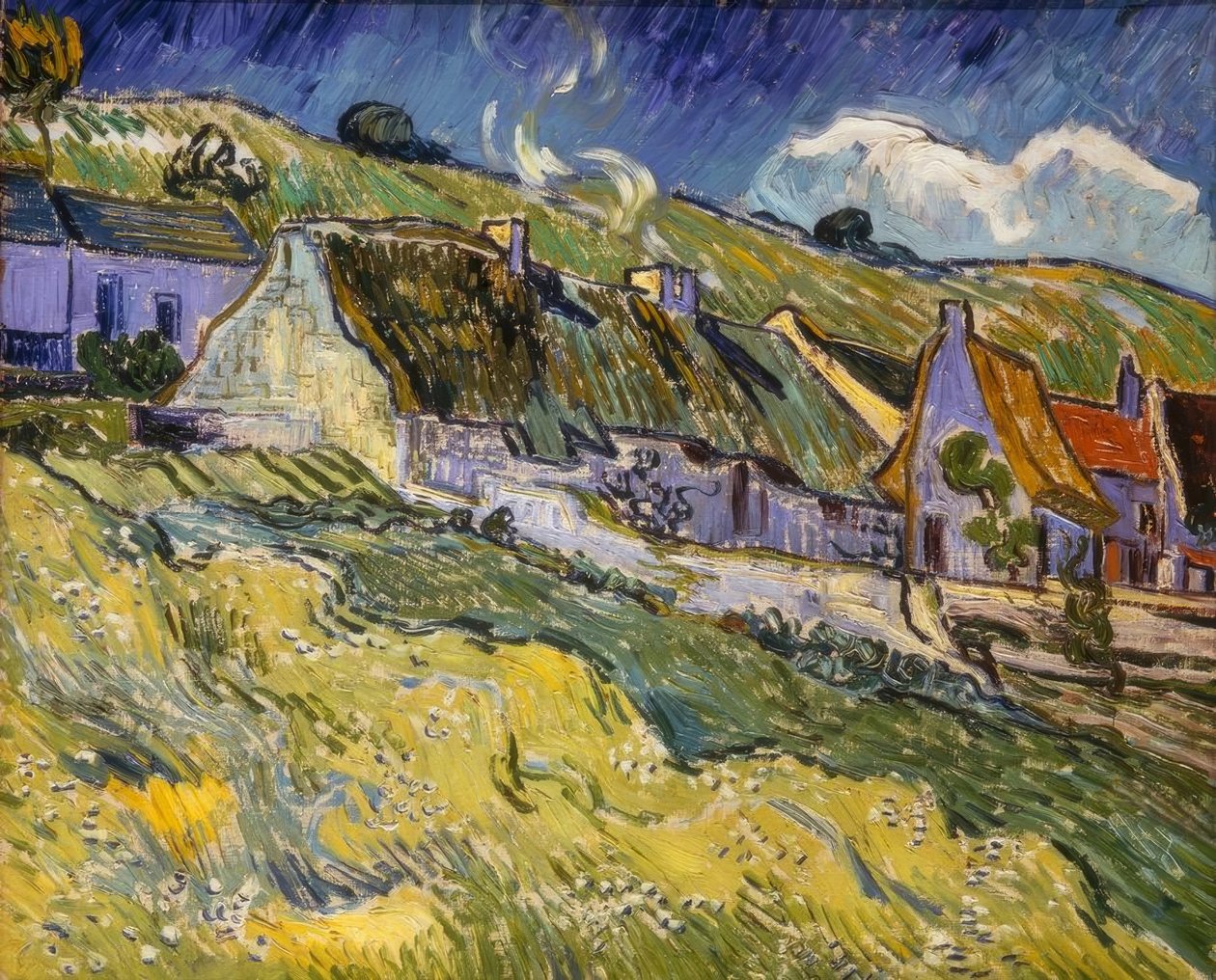 Halmtak hus av Vincent van Gogh