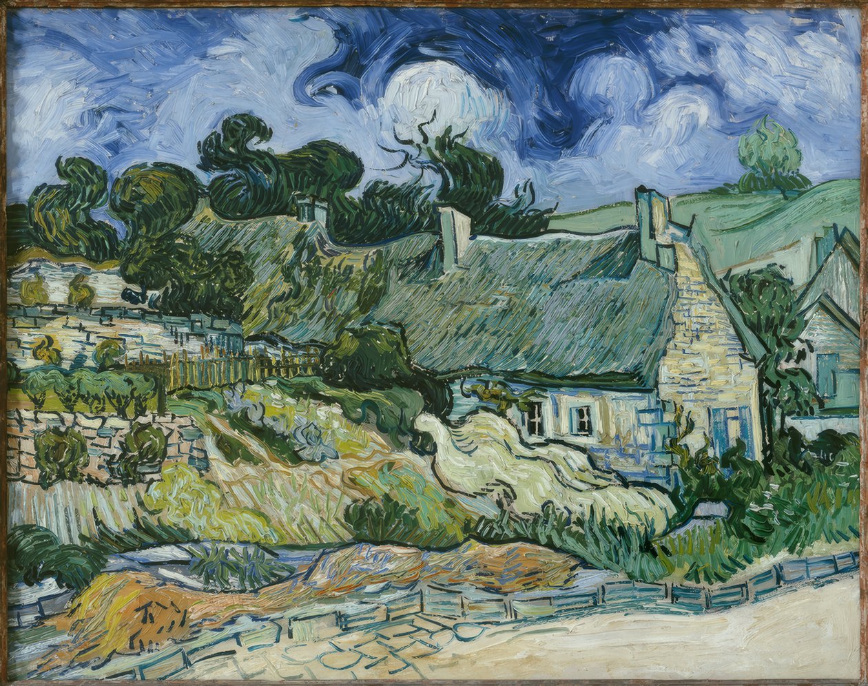 Hus med halmtak i Cordeville, Auverssur-Oise av Vincent van Gogh