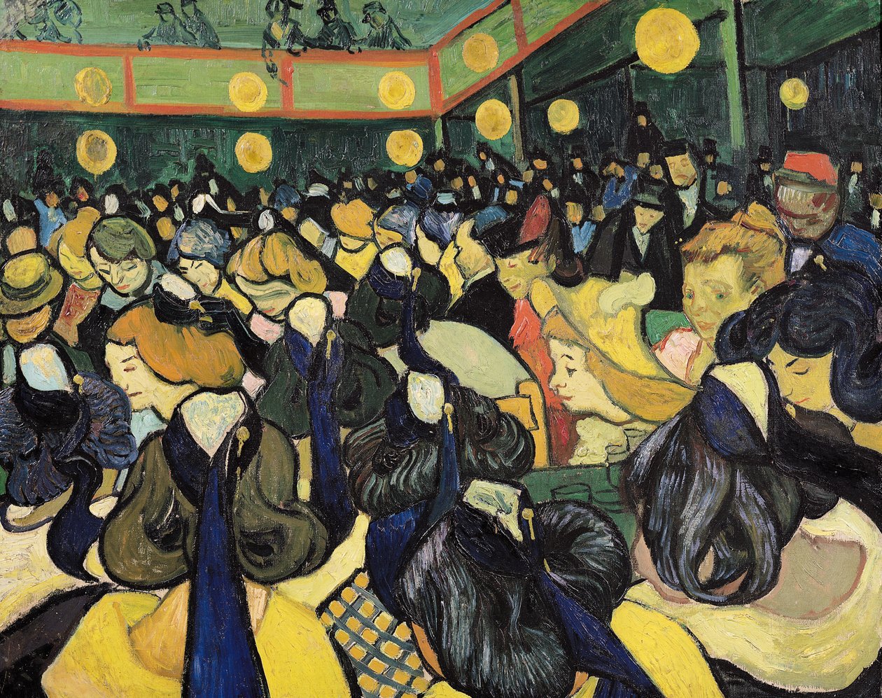 Dansesalen i Arles, 1888 swed av Vincent van Gogh