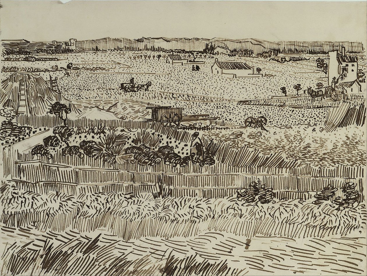 Skörden i Provence för Émile Bernard, 1888 av Vincent van Gogh