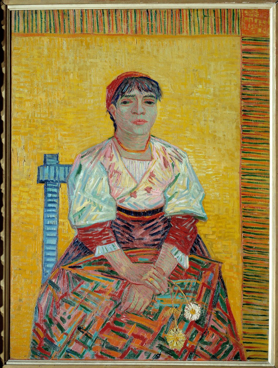 Italienaren eller porträttet av Agostina Segatori, beskyddare av en parisisk kabarémålning av Vincent van Gogh (1853-1890) 1887 Sön. 0,81x0,6 m Paris, Musee d
