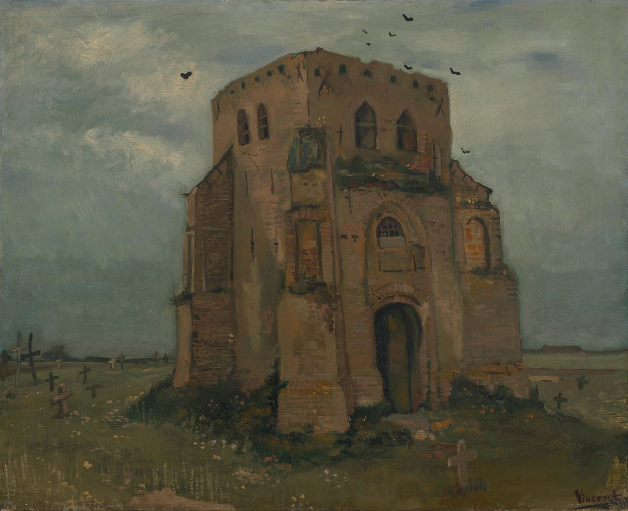 Gamla kyrktornet i Nuenen av Vincent van Gogh
