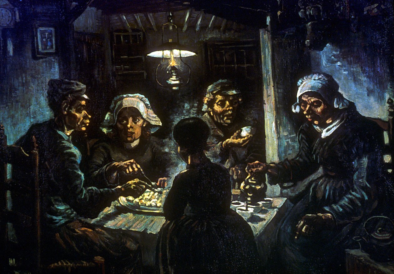 Potatisätarna, 1885 av Vincent van Gogh