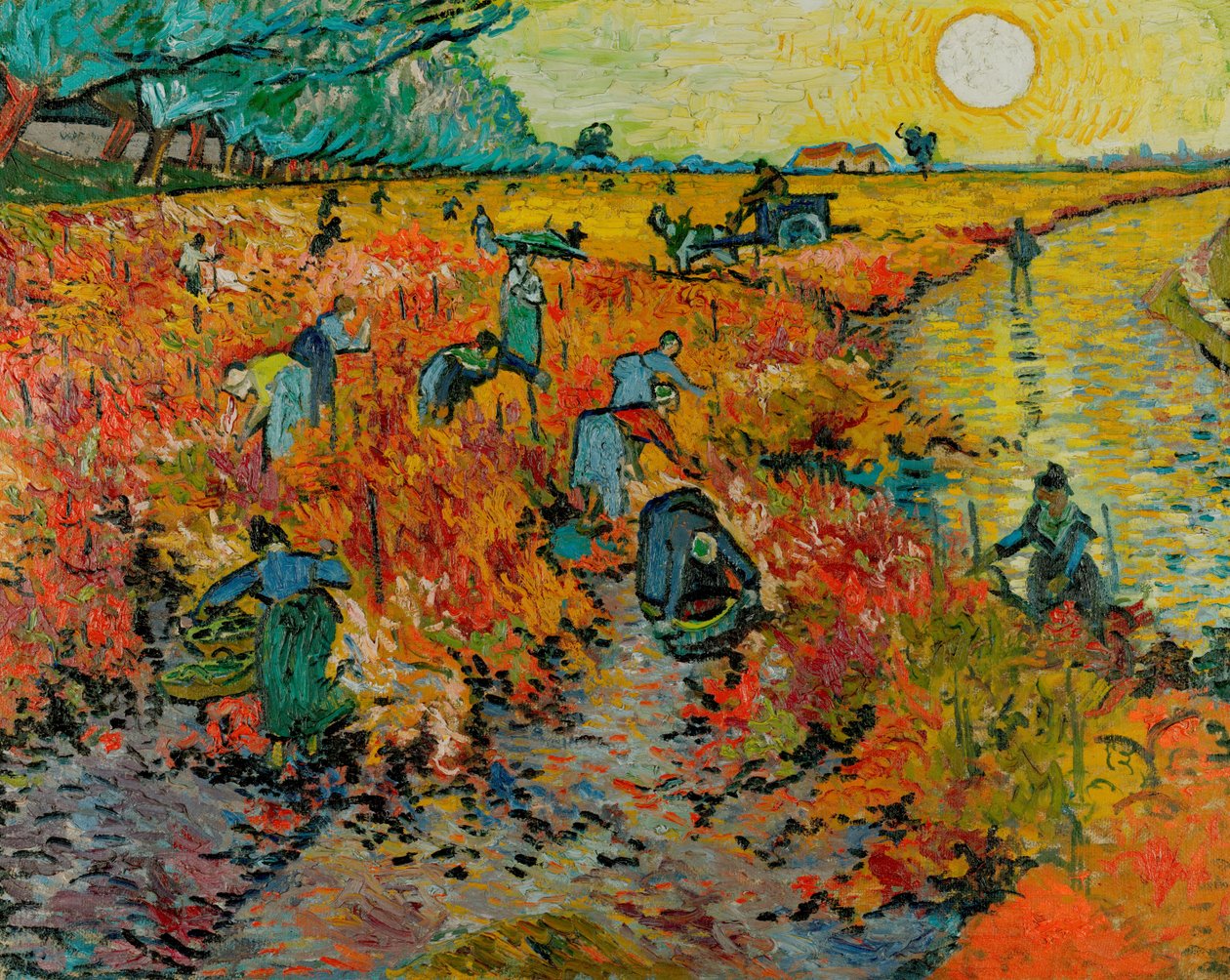 Den röda vingården / Röda vingården i Arles (Montmajour) av Vincent van Gogh