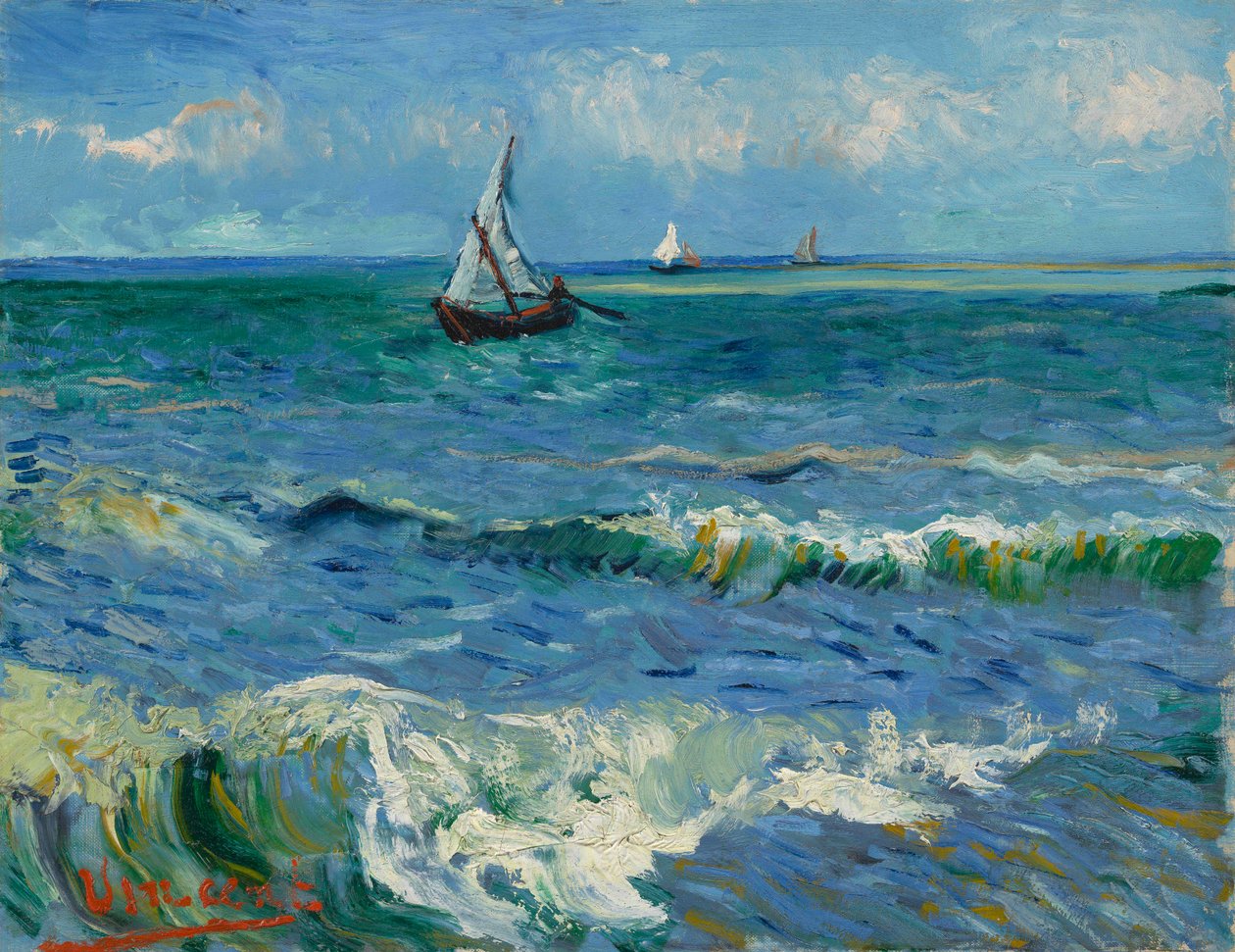 Havet i närheten av Saintes-Maries-de-la-Mer av Vincent van Gogh