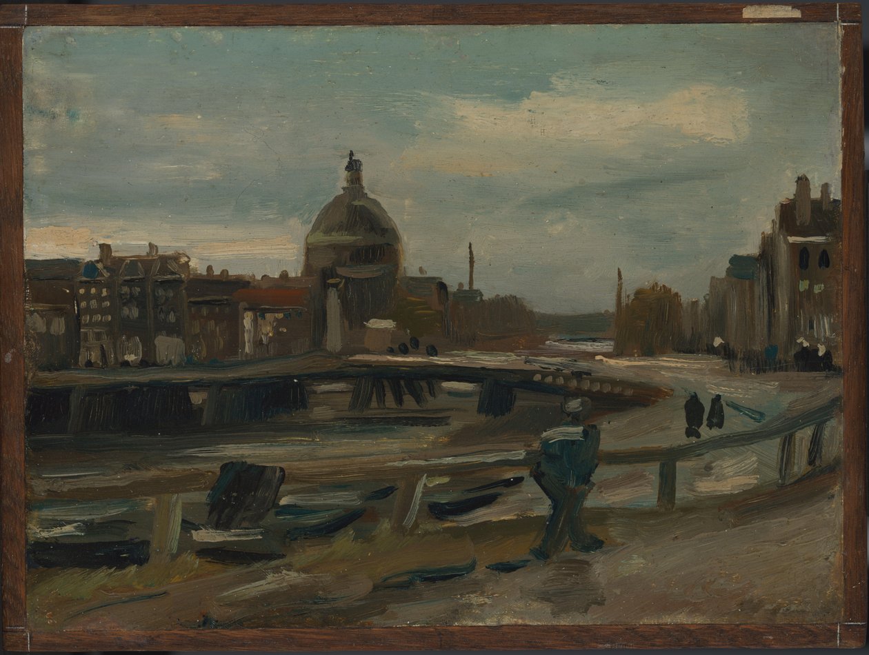 Singel nära den lutherska kyrkan i Amsterdam av Vincent van Gogh