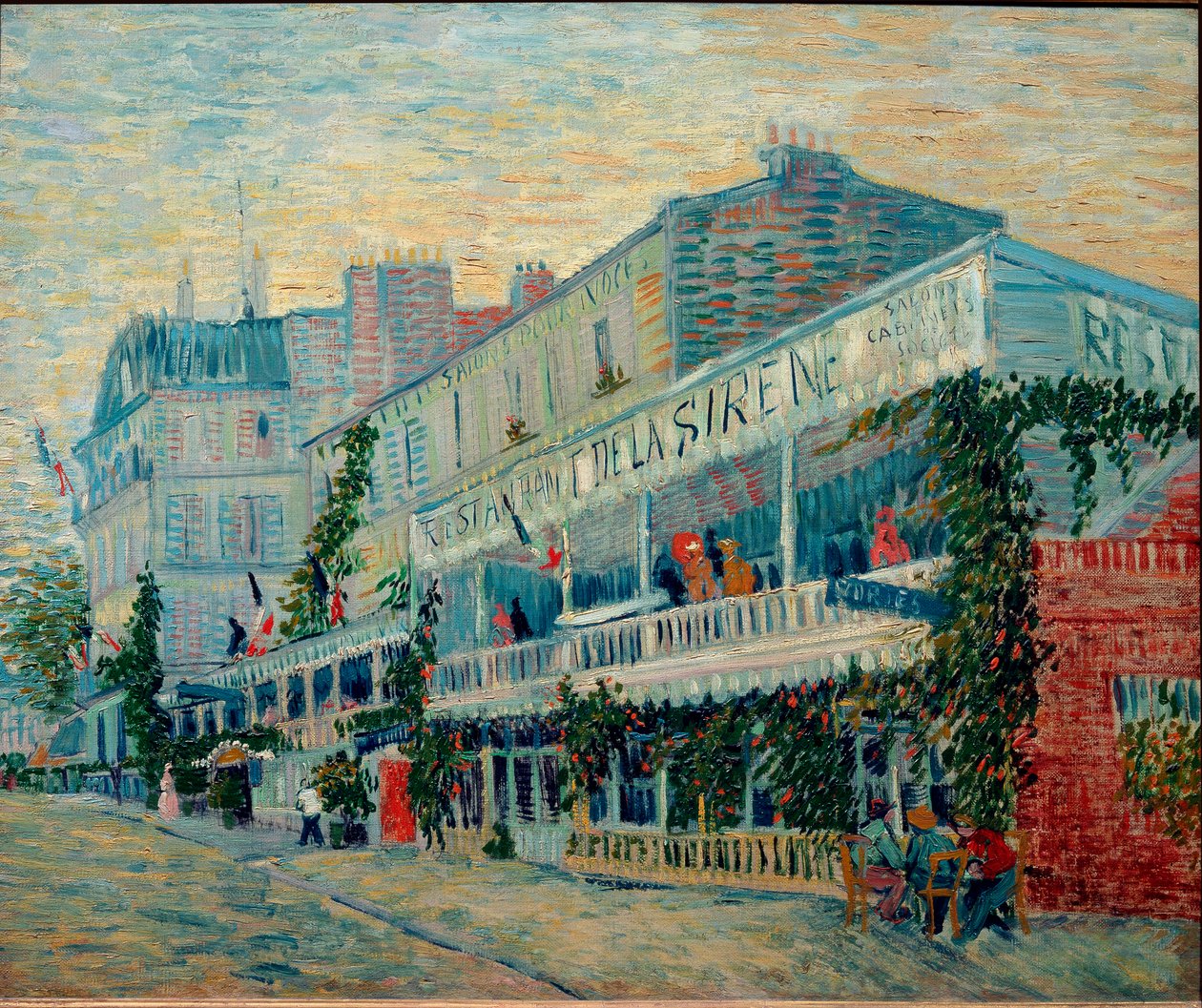 Restaurangen Sirene i Asnieres (olja på duk av Vincent van Gogh