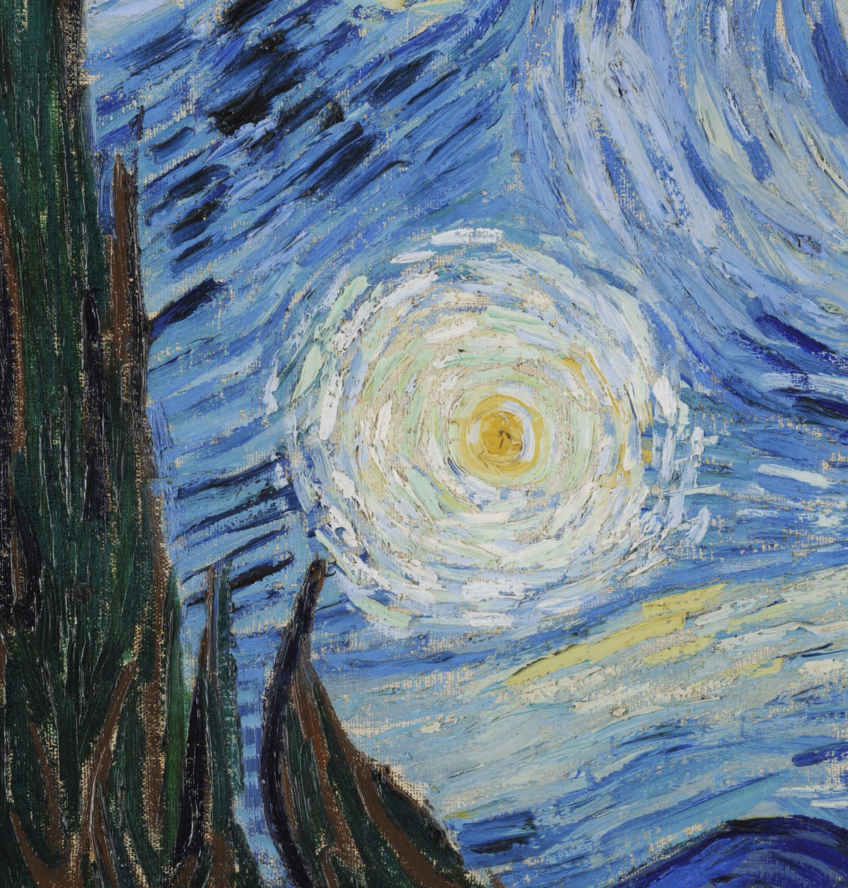The Starry Night, juni 1889 (olja på duk) (detalj av 702746) av Vincent van Gogh