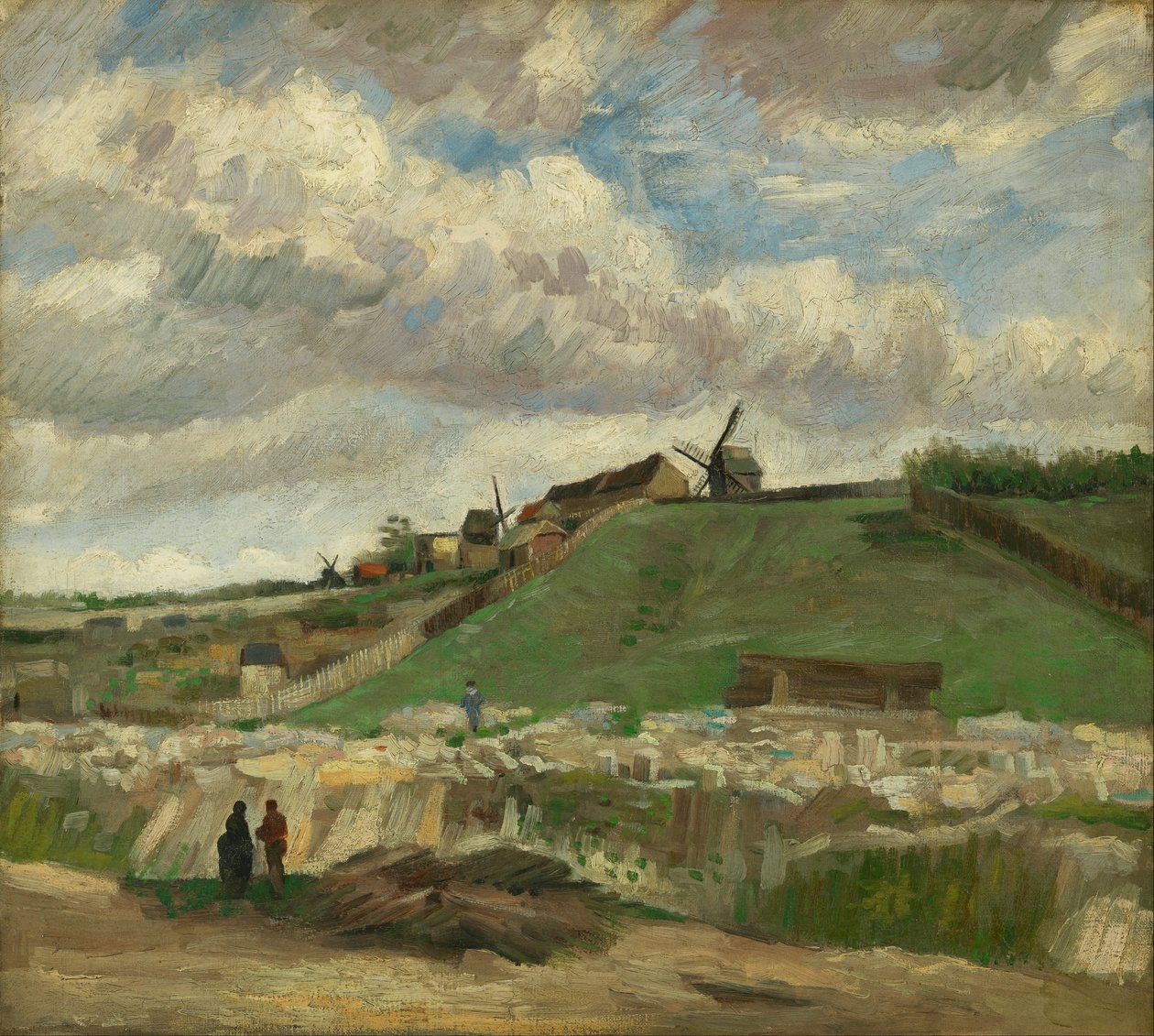 Montmartre-kullen med stenbrott av Vincent van Gogh