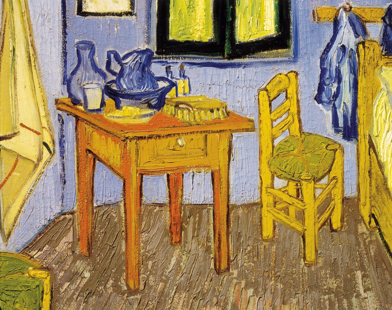 Vincent Van Goghs rum i Arles (detalj) 1889 (olja på duk) av Vincent van Gogh