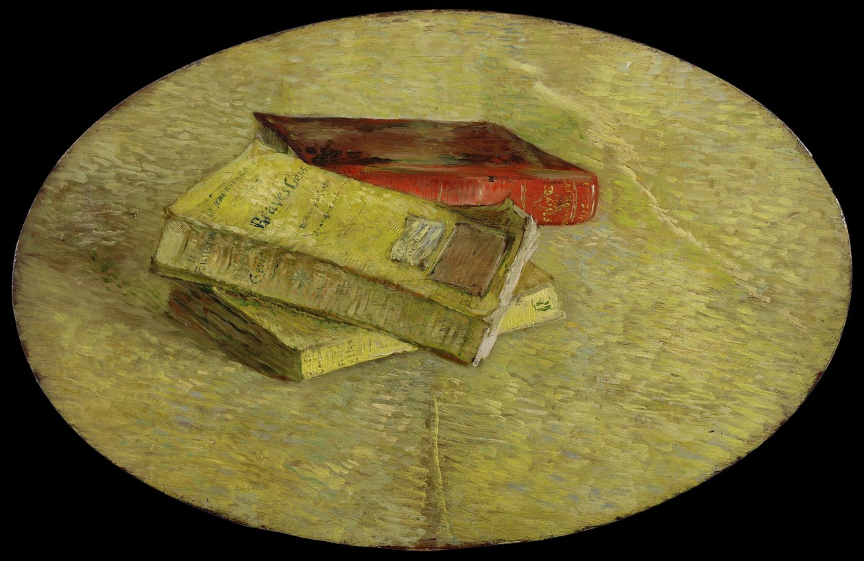 ""Tre böcker"" (Tre romaner) Målning av Vincent van Gogh (1853-1890) 1887 Dim 31 X 48,5 cm Van Gogh-museet, Amsterdam av Vincent van Gogh