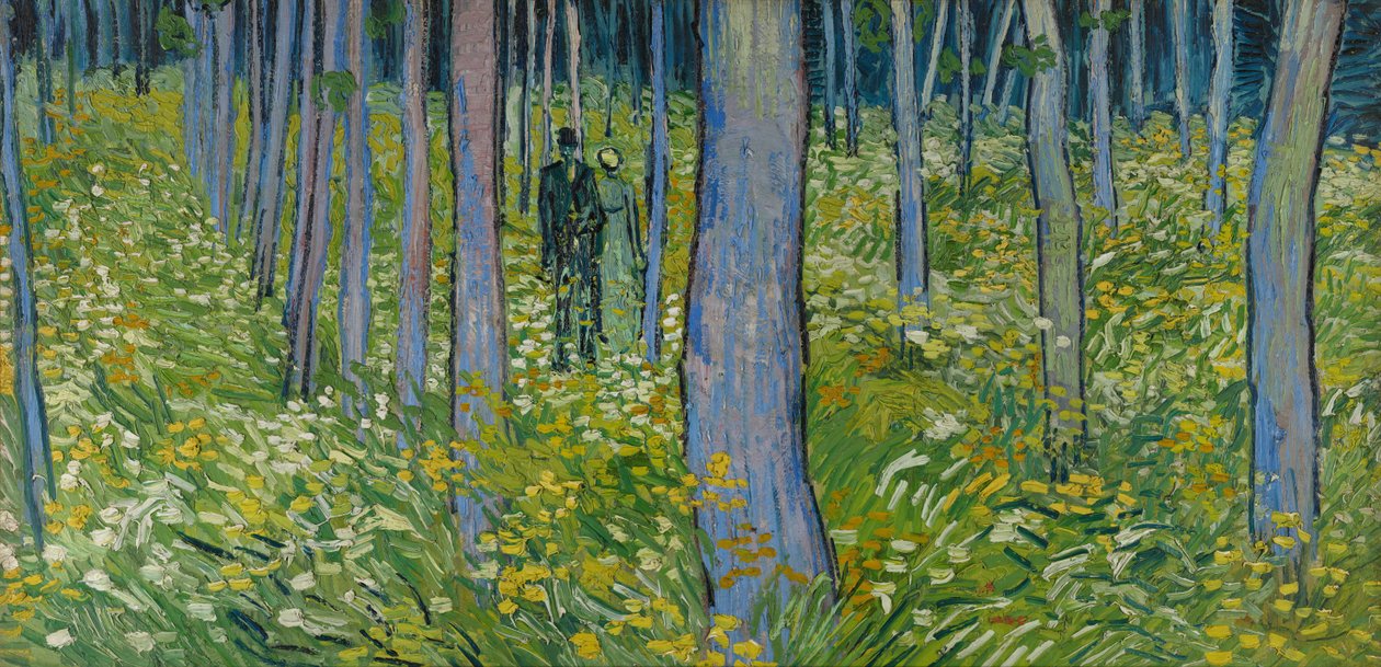 Undervegetation med två figurer av Vincent van Gogh