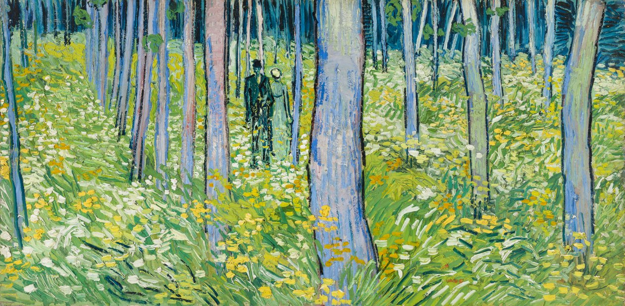 Undervegetation med två figurer av Vincent van Gogh