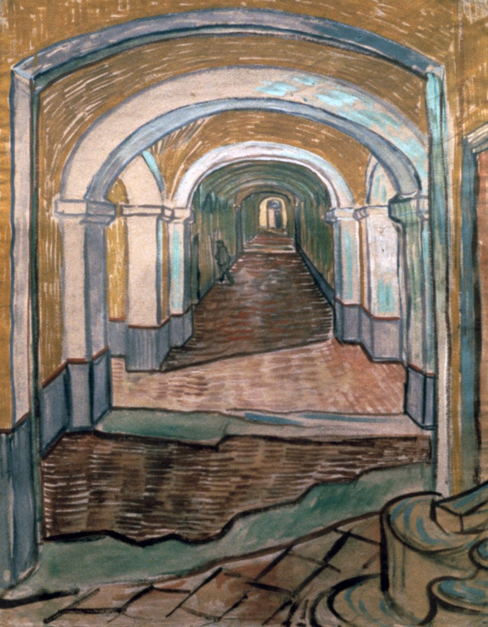 Asylförstugan, 1889 av Vincent van Gogh