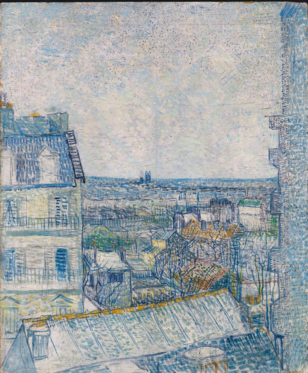 Utsikt från konstnärens fönster, Rue Lapic; Utsikt över konstnärens rum, Rue Lepic, 1887 av Vincent van Gogh