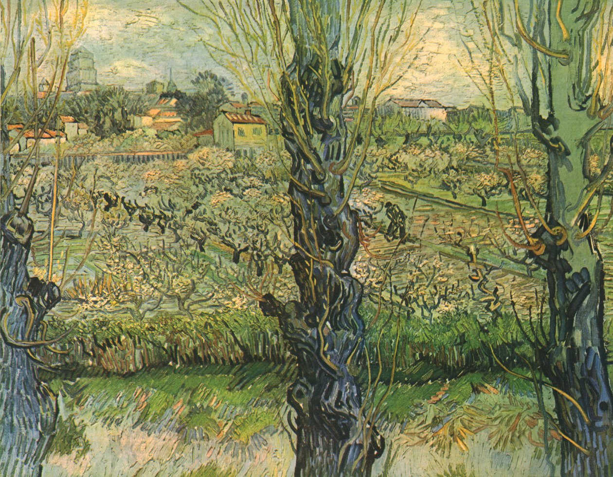 Utsikt över Arles, 1889, 1947. av Vincent van Gogh