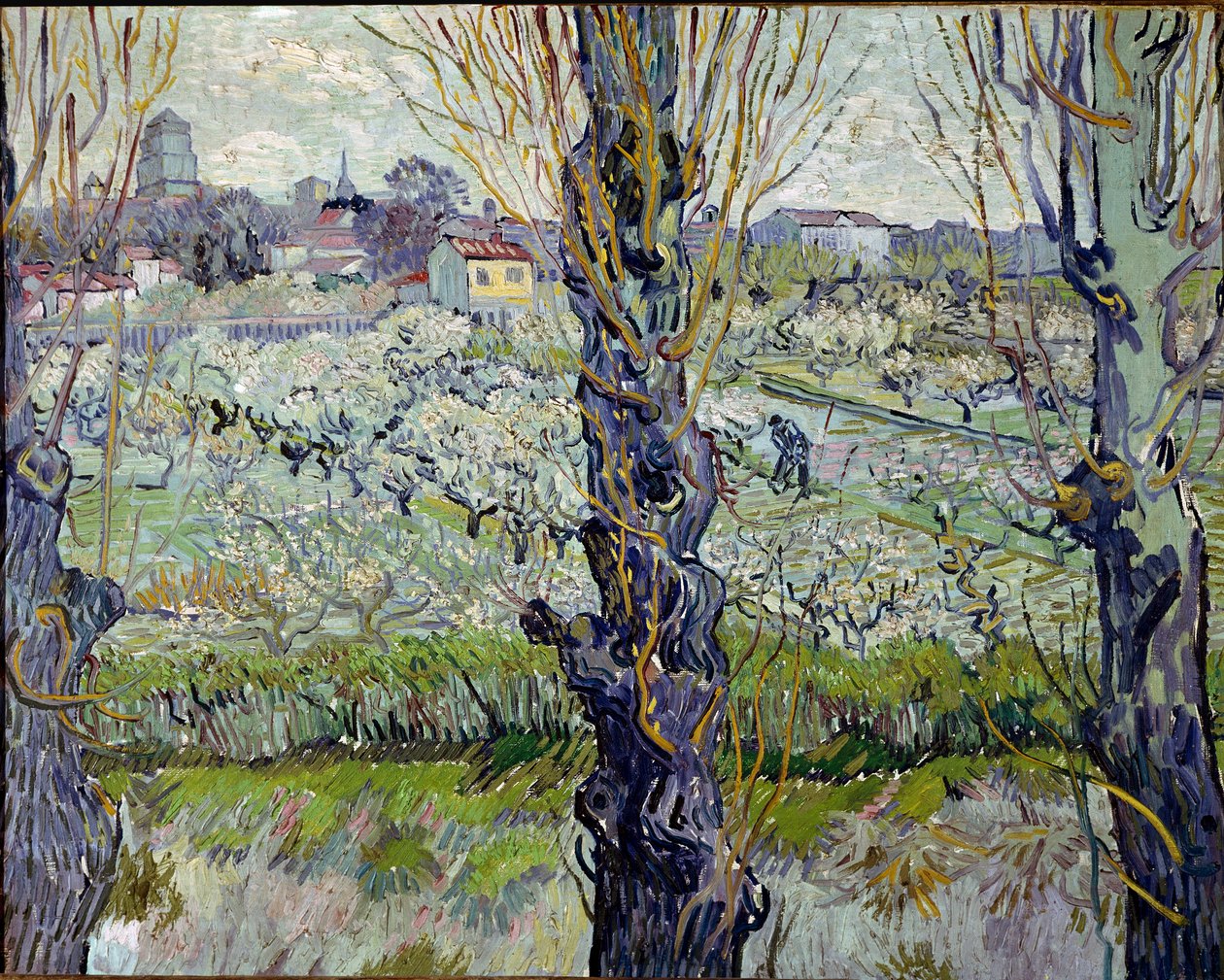 Utsikt över Arles. Målning av Vincent Van Gogh (1853-1890) av Vincent van Gogh