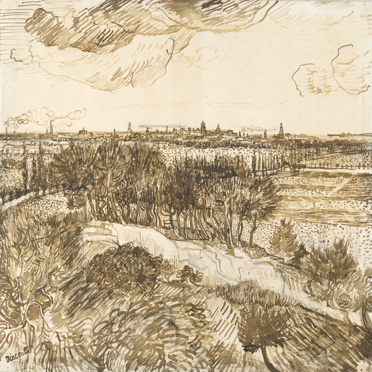 Utsikt över Arles från Montmajour av Vincent van Gogh
