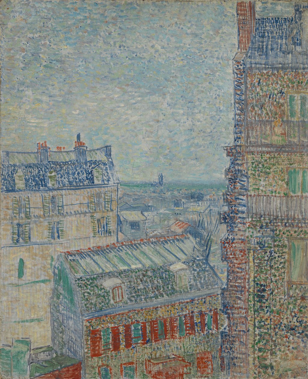 Utsikt över Paris från Theos lägenhet på Rue Lepic av Vincent van Gogh