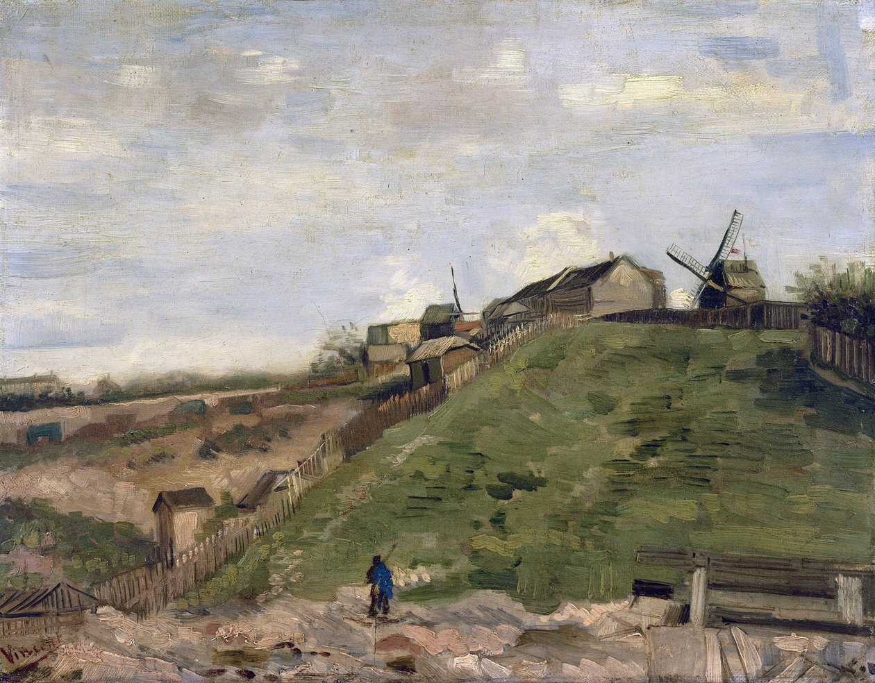 "" Utsikt över Butte Montmartre med stenbrottet "" (Montmartres kulle med stenbrott) Målning av Vincent van Gogh (1853-1890) 1886 Dim 32 X 41 cm Amsterdam, Van Gogh museum av Vincent van Gogh